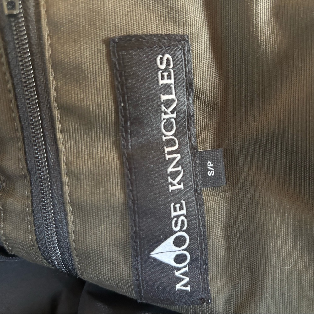 Moose Knuckles Olive Debbie Bomber Jacket with Black Fur Trim - Picture 4 of 6